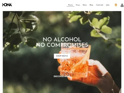 Exemple de site créé avec TOWeb : la boutique en ligne NONA