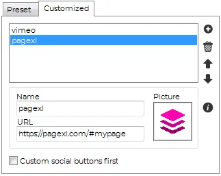 Custom buttons in templates